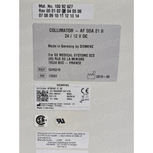 5245319, GE, Vascular Angio Collimator (10092627)